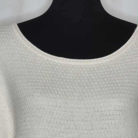 J. Crew Factory Chevron-Stitch Boatneck Sweater in Pink Ivory - Size XL - Picture 5 of 12